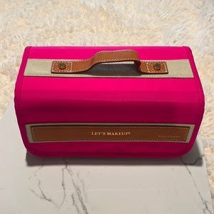 BLVD Delilah Toiletry Roll - makeup hot pink